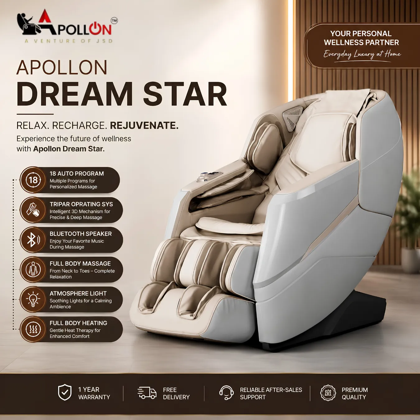 Apollon Dream Star β The Best Commercial Massage Chair in India
