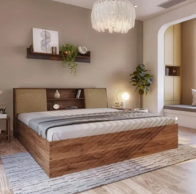 Natural Wood Bed Design for Modern Bedrooms | Divine Oakwood