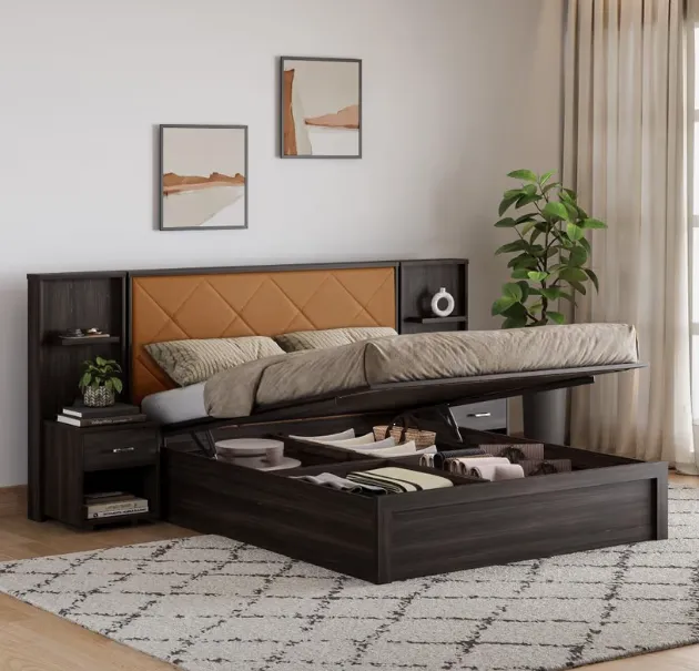 Dark Wood Bed Manufacturer in Delhi – Divine Oakwood