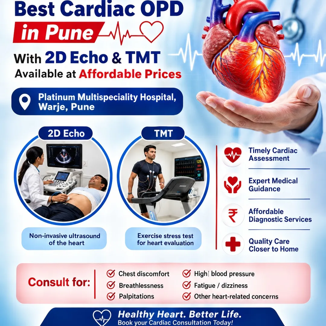 Best Cardiac OPD in Pune with Affordable 2D Echo & TMT Services
in Pune