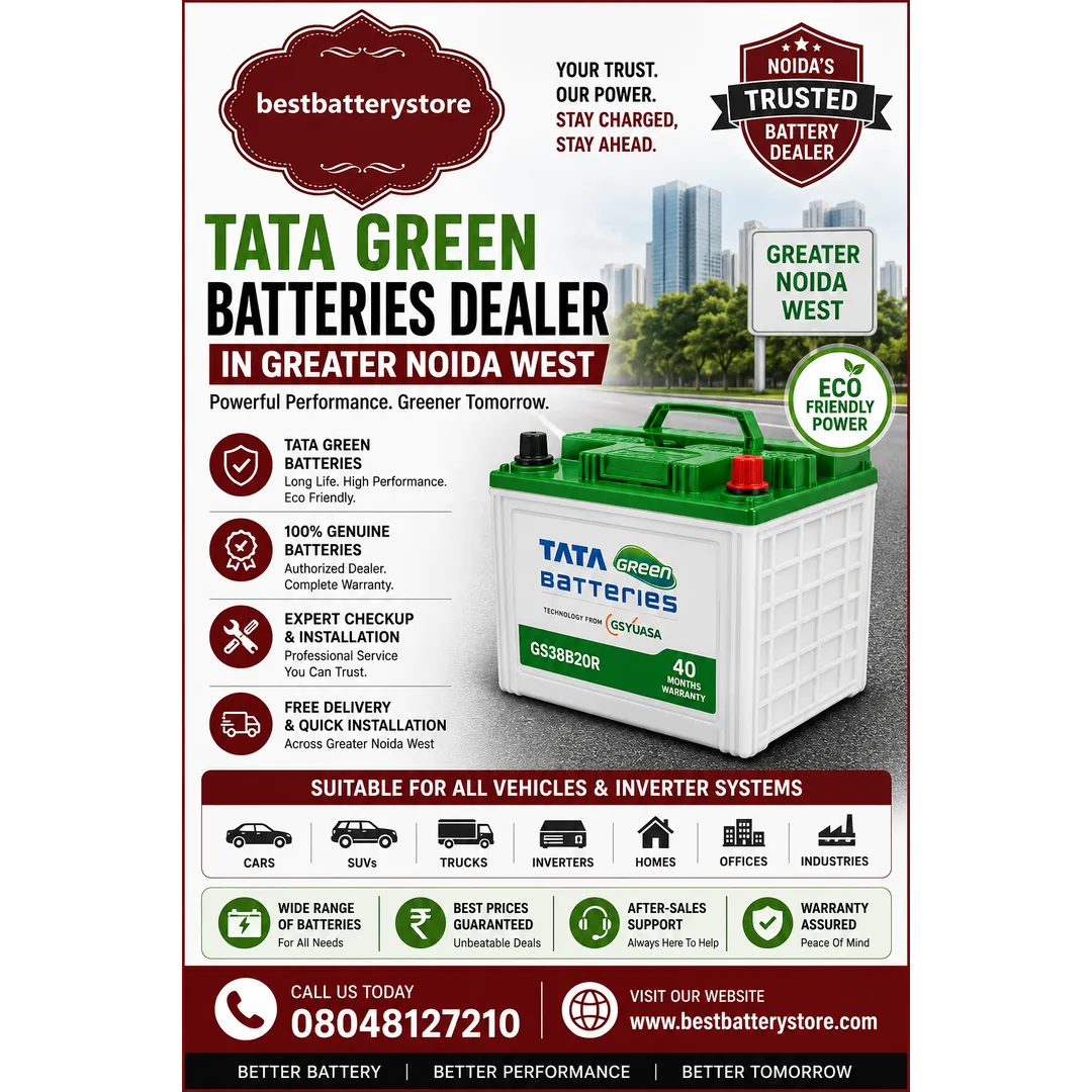 Tata Green Batteries Dealer in Greater Noida West - Best Battery Store