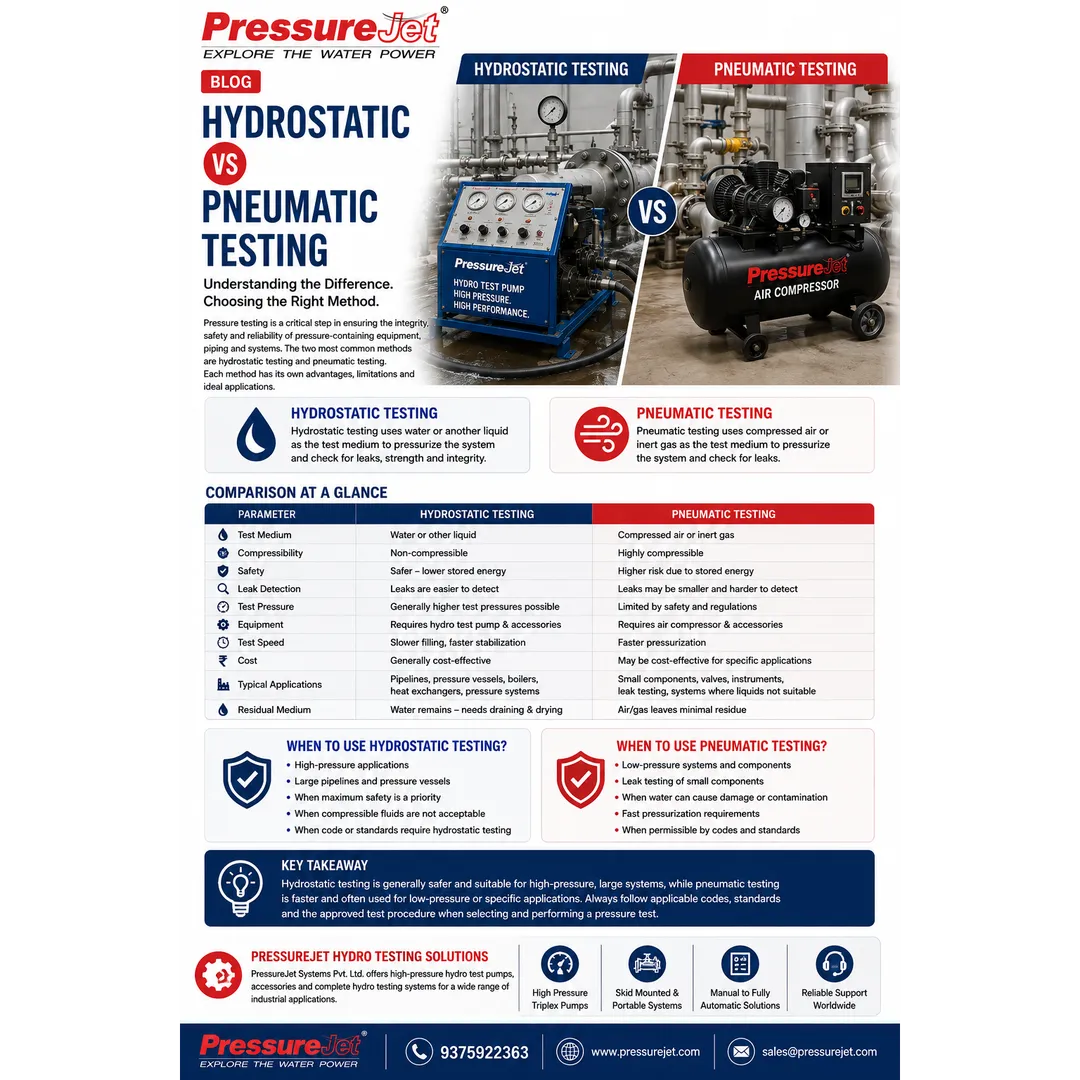 Hydrostatic vs Pneumatic Testing: Understanding the Difference and Choosing the Right Method