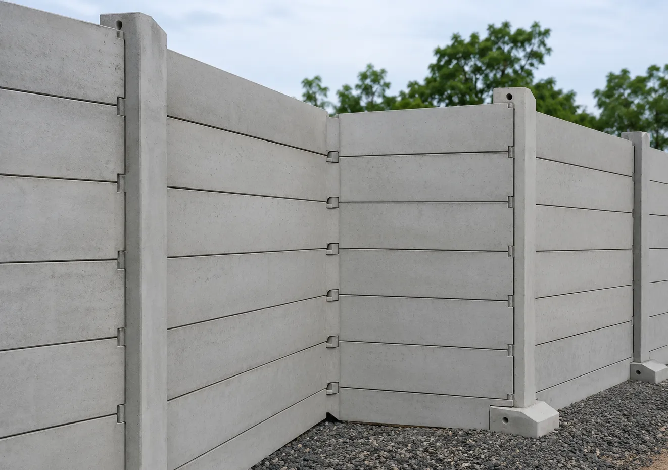 Folding Precast Compound Wall for Flexible Site Boundary Planning
