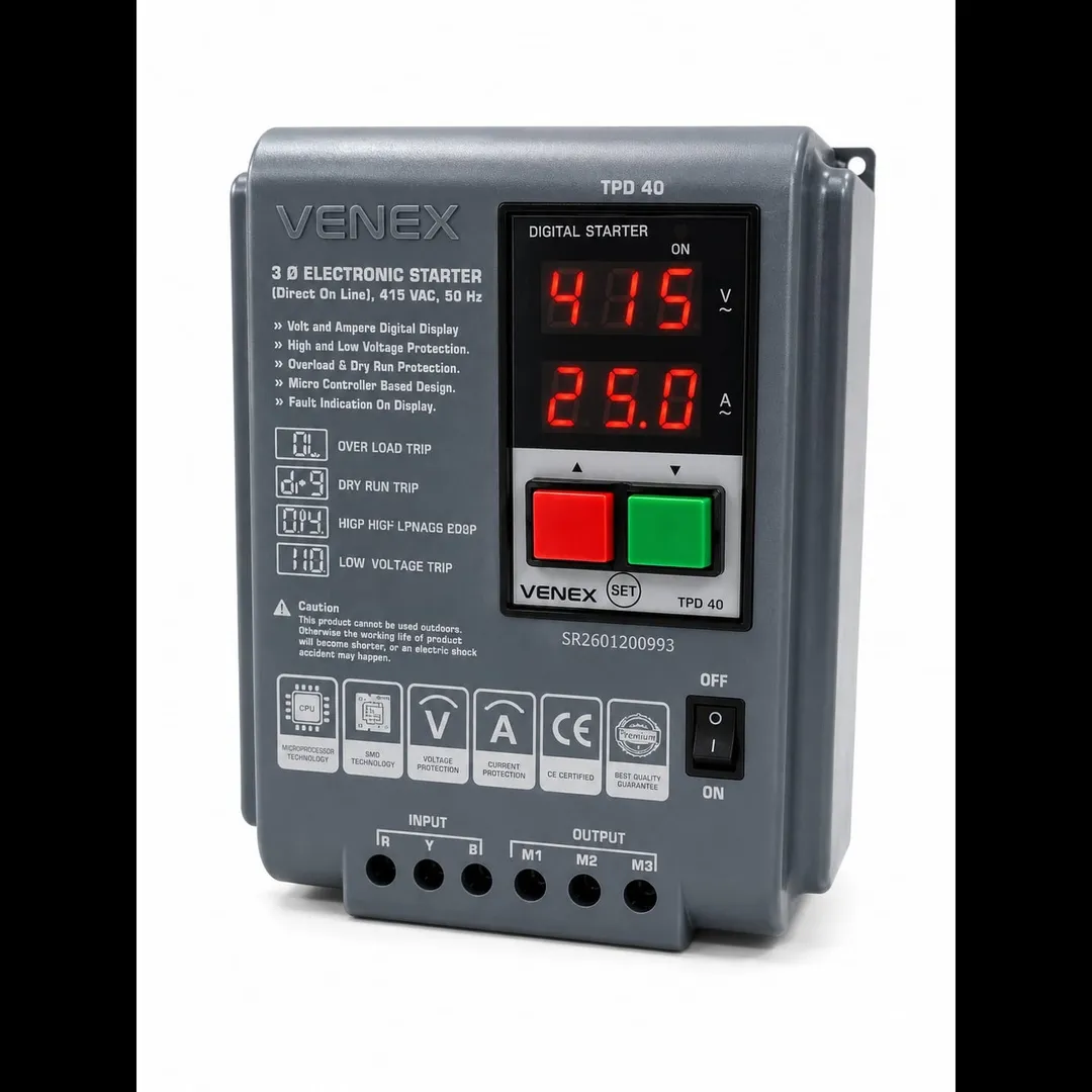FULLY AUTOMATIC DIGITAL THREE PHASE DOL STARTER
