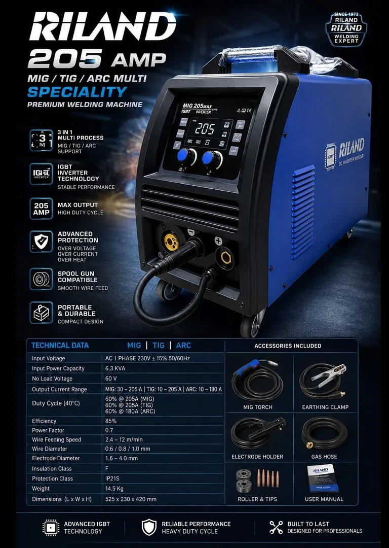 MIG/TIG/ARC RILAND WELDING MACHINE