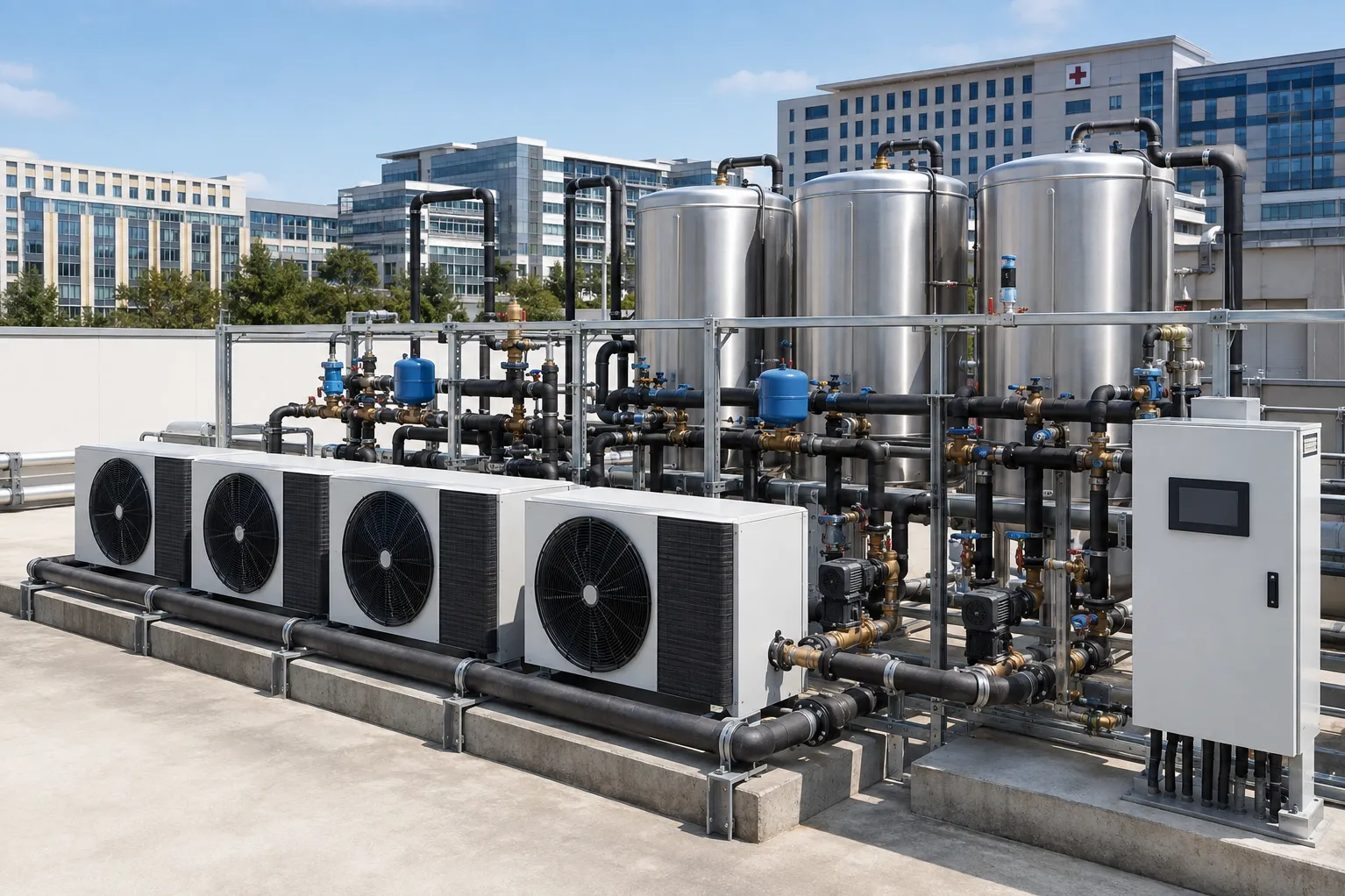 Commercial Heat Pump Water Heater Planning for Hotels and Hospitals