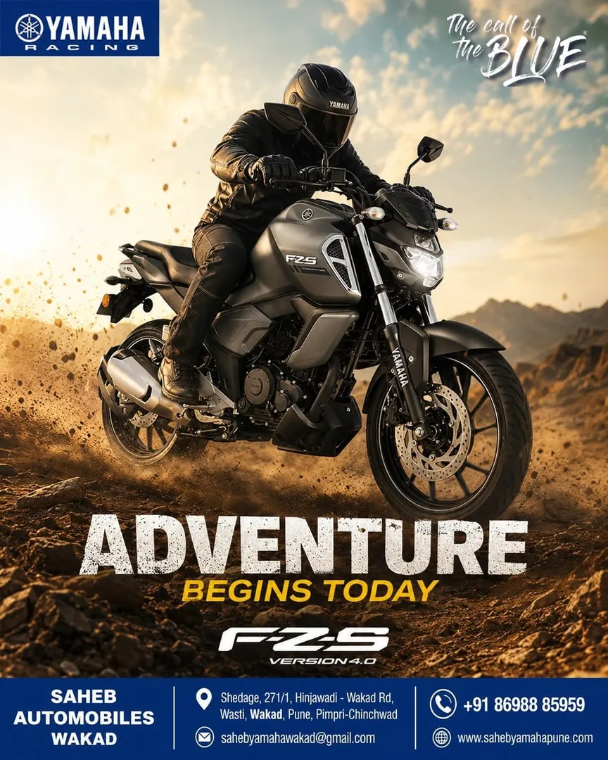 Yamaha FZS V4 | Adventure Begins Today Near Hinjawadi & Pimpri-Chinchwad