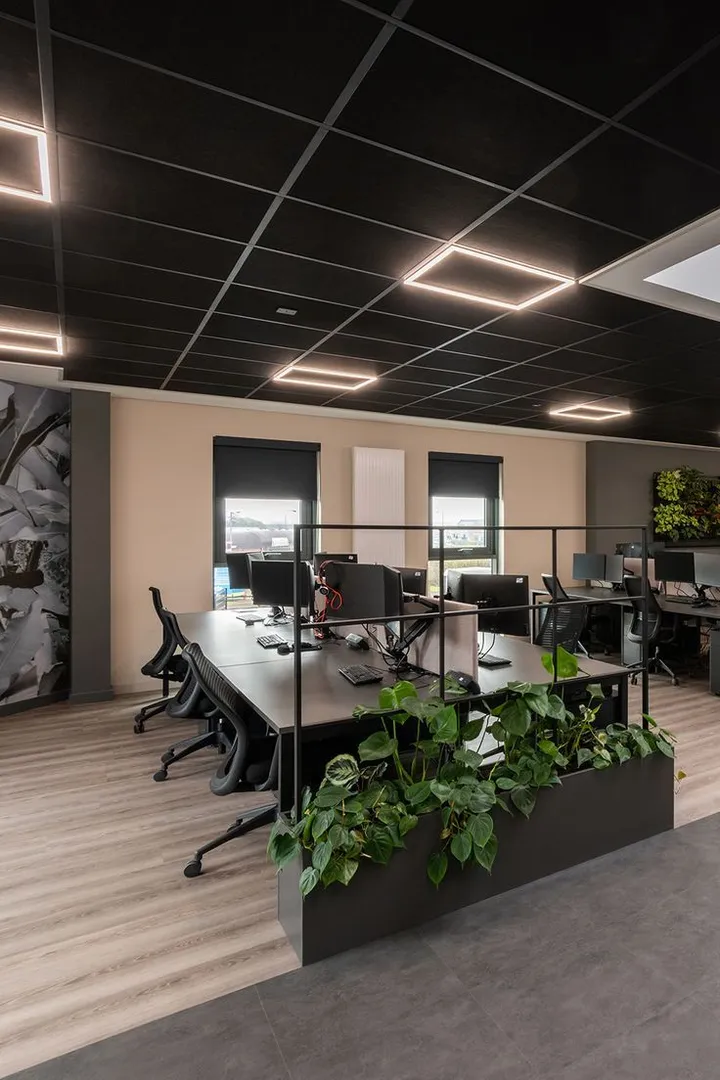 Geometric LED office lighting Interior Designers Chennai