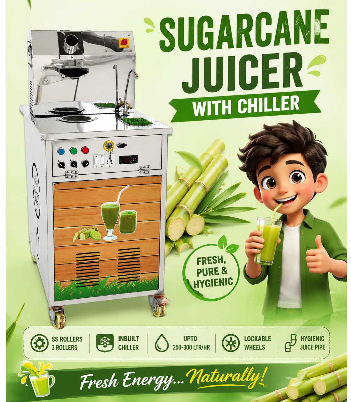 Sugarcane Juicer With Chiller Machine In Coimbatore