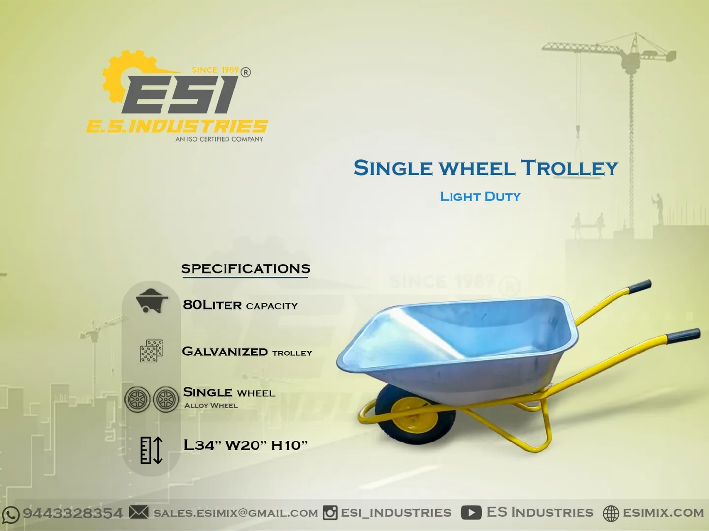 SINGLE WHEEL TROLLEY IN PUDUKKOTTAI