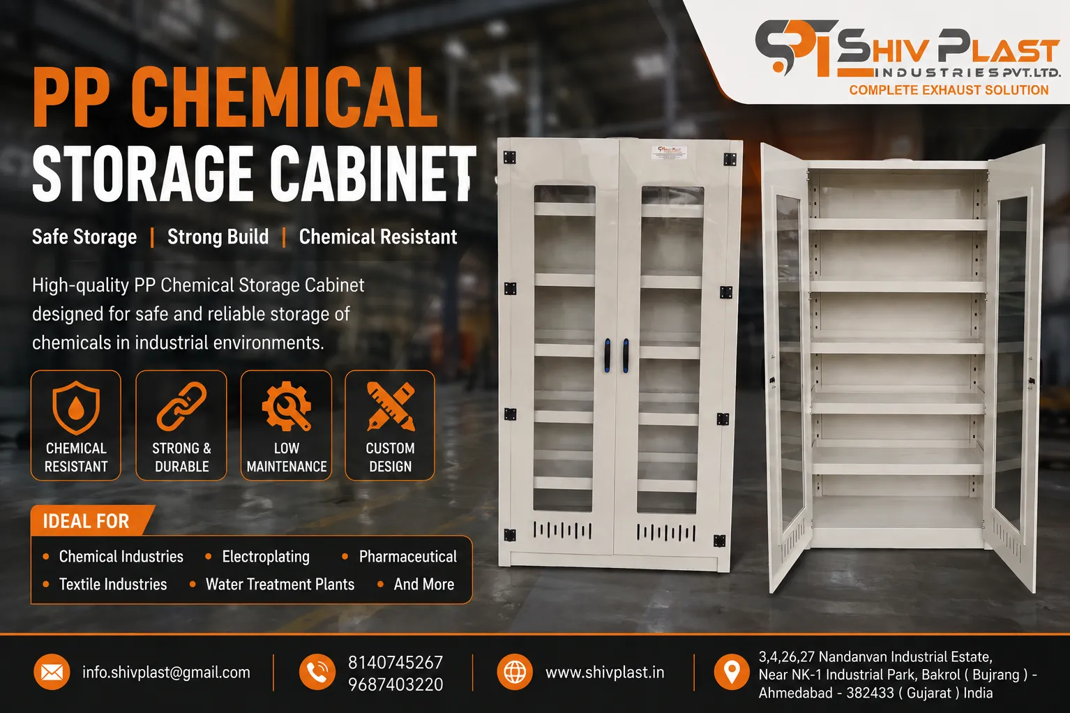 PP CHEMICAL STORAGE CABINET