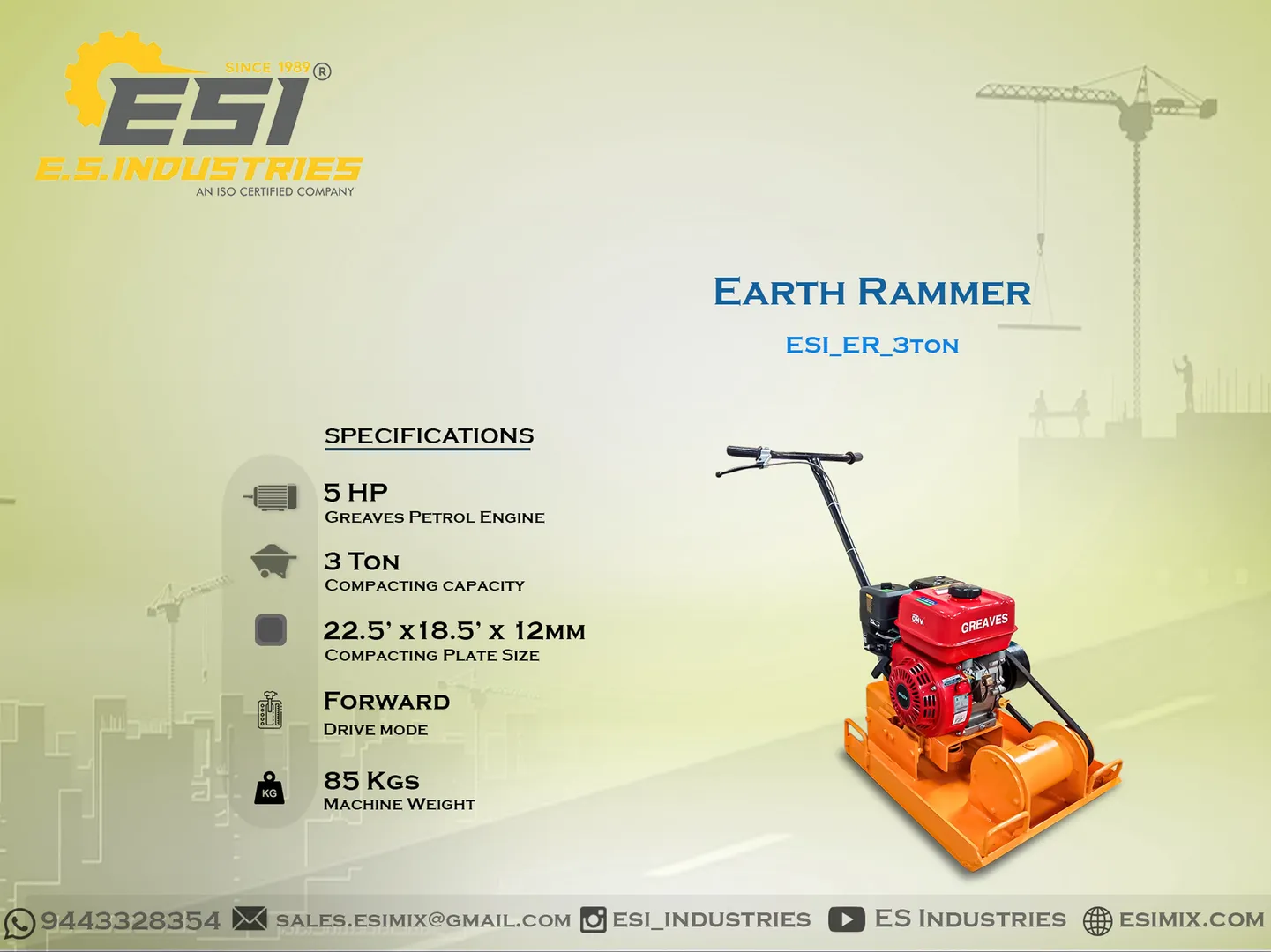 EARTH RAMMER 3 TON IN PERAMBALUR