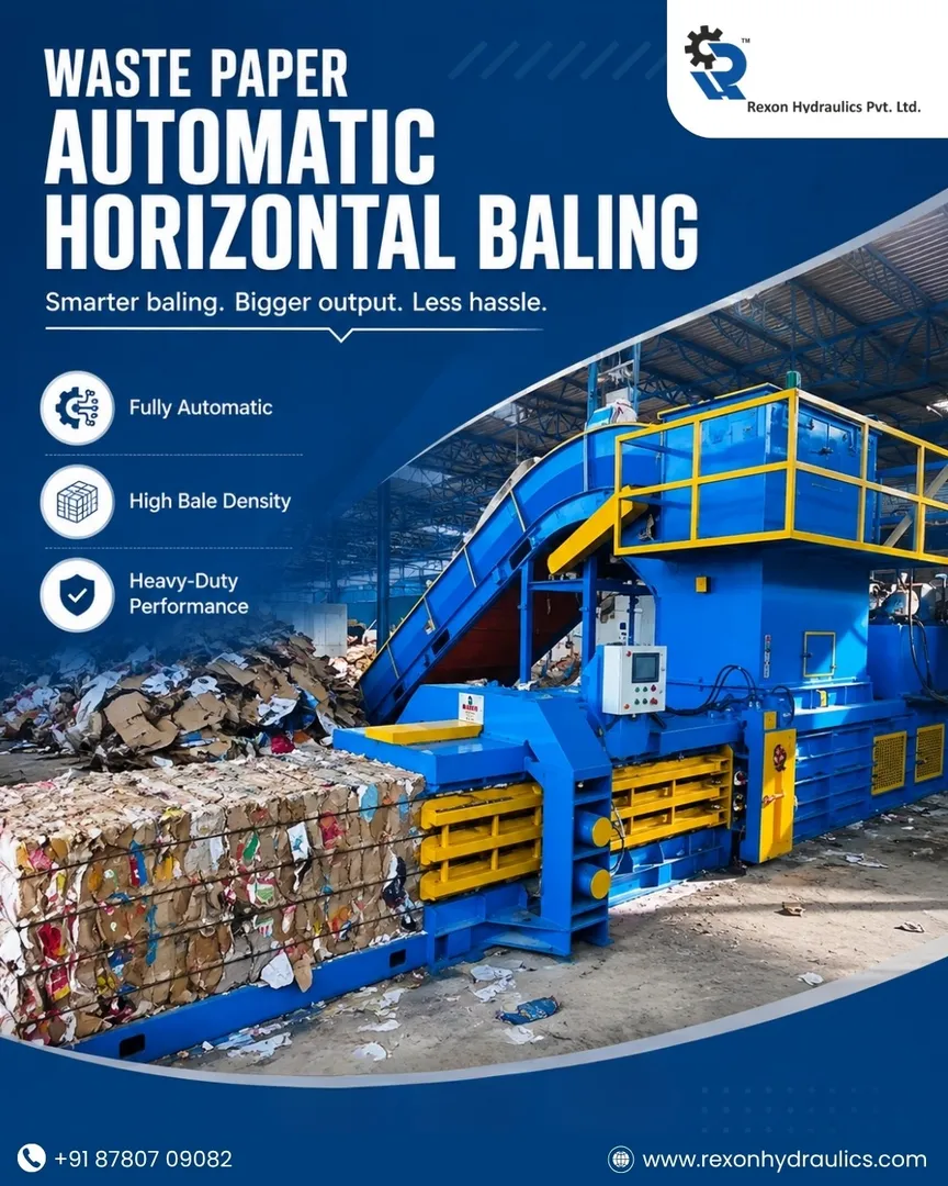 Waste Paper Automatic Horizontal Baling Machine Manufacturer in Ahmedabad