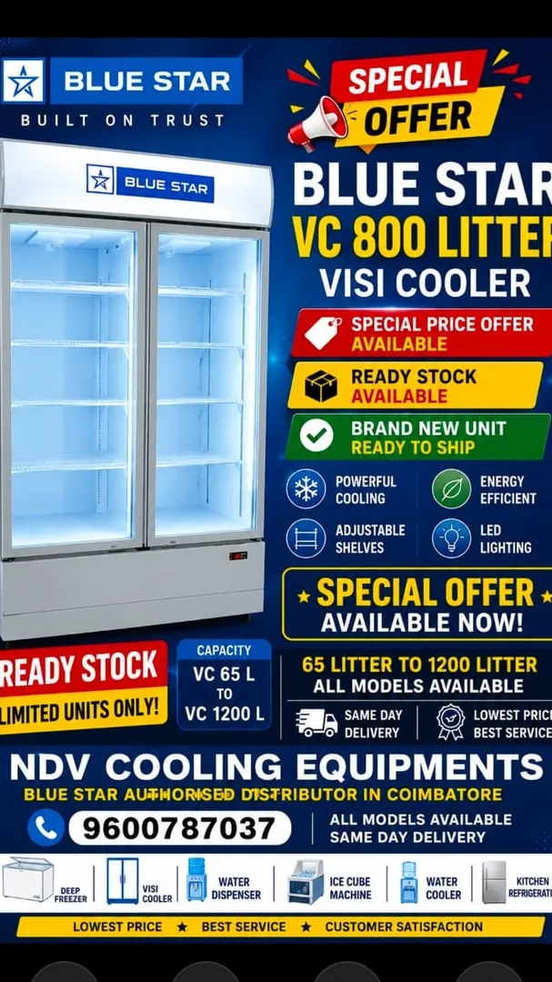 Blue Star Voltas Haier Daikin Elanpro Western Rockwell Deep Freezer Visi Cooler Dealer In Coimbatore