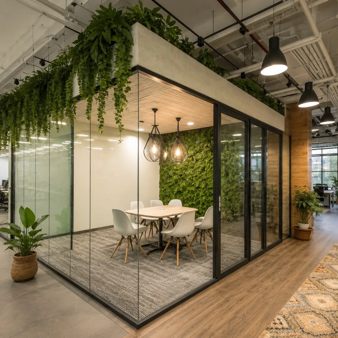 Biophilic Meeting Room Interior Designers Chennai