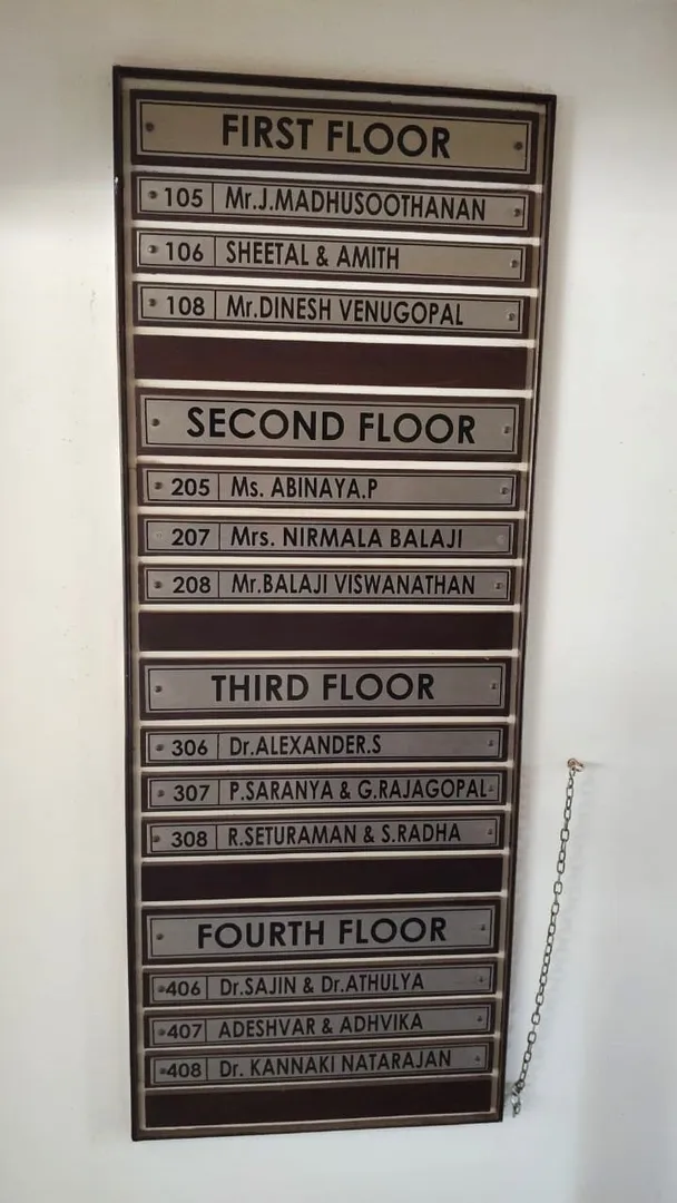 Apartment Directory Name Sign Board Makers in Coimbatore
