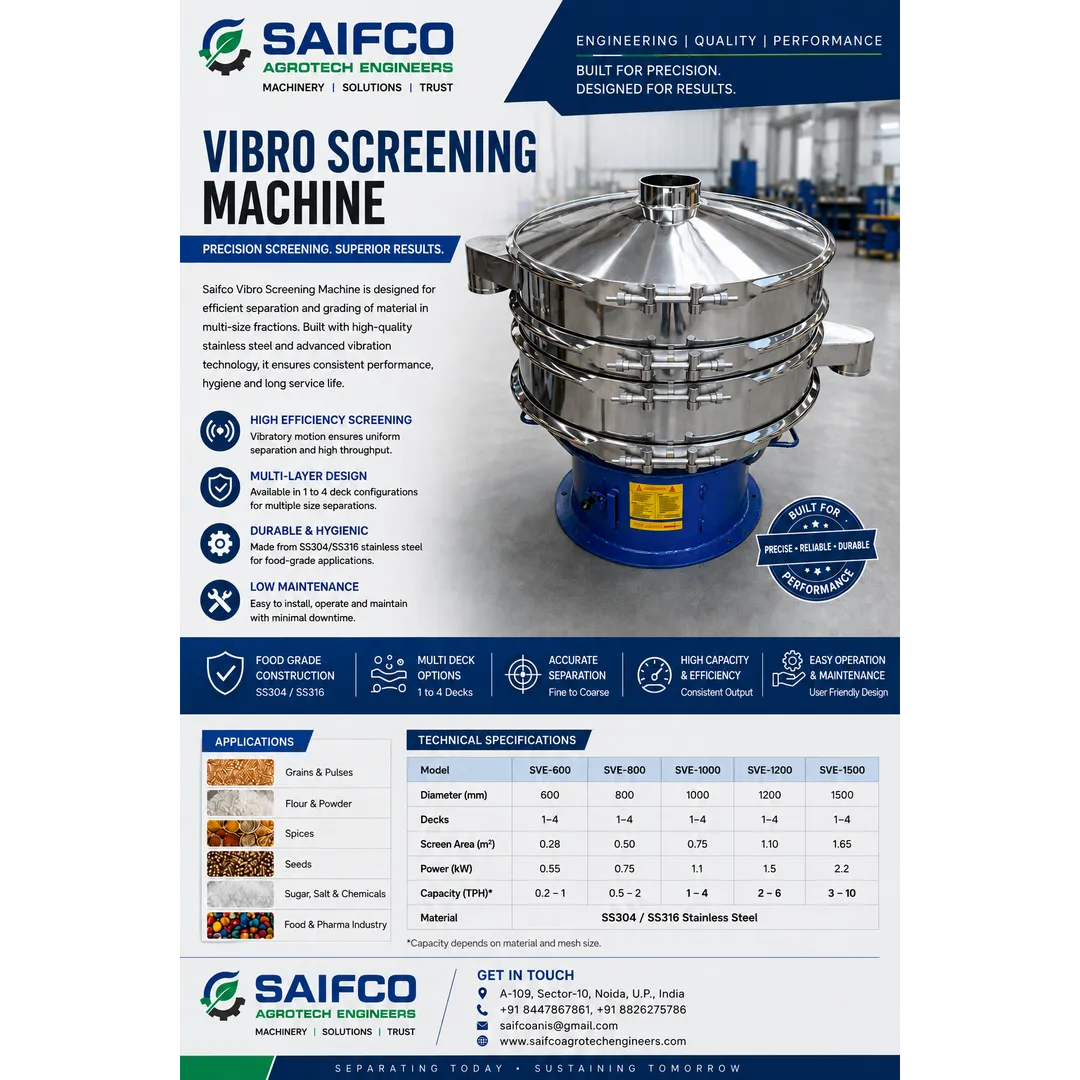 Vibro Sifter Supplier in India