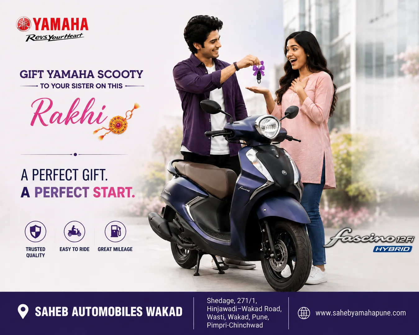 Yamaha Fascino 125 Fi Hybrid Test Ride & Latest Offers in Wakad Pune