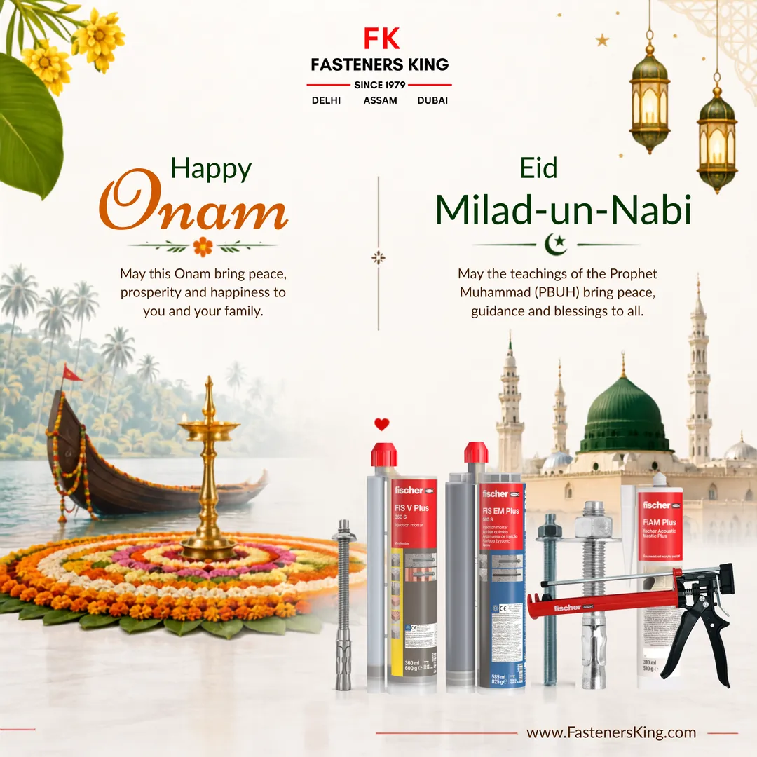 πΌπ Celebrating together, building together. β€οΈ
On this Onam and Eid Milad-un-Nabi, Fasteners King...