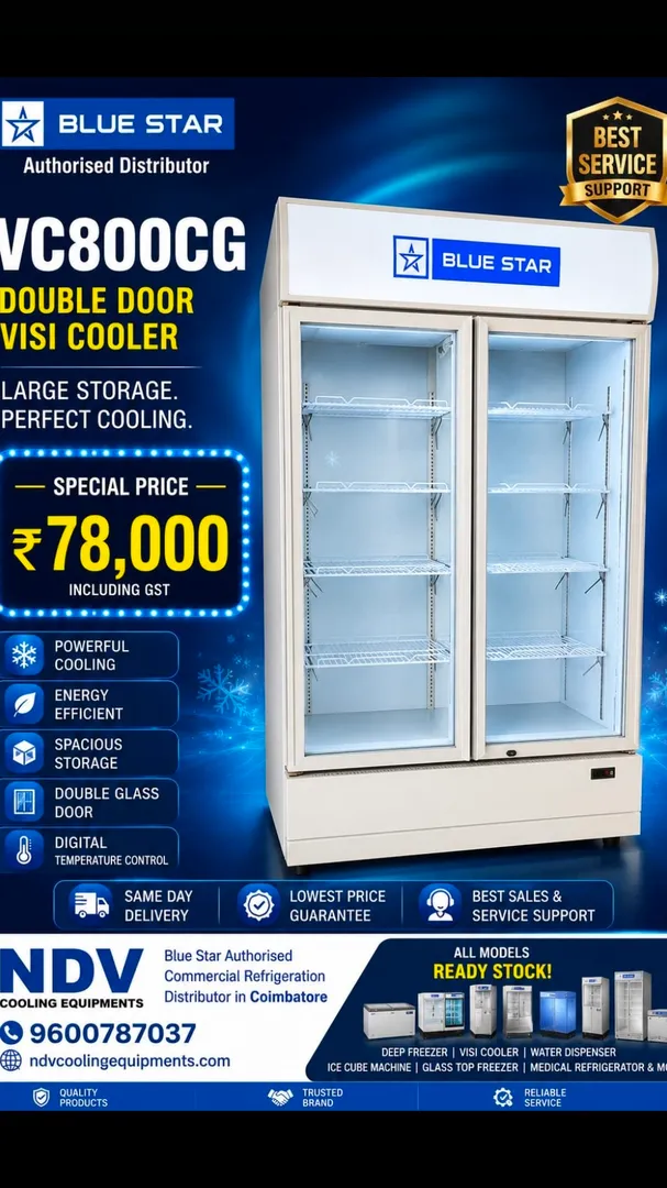 Ndv Cooling Equipments | Blue Star Authorised Commercial Visi Cooler Distributor In Coimbatore