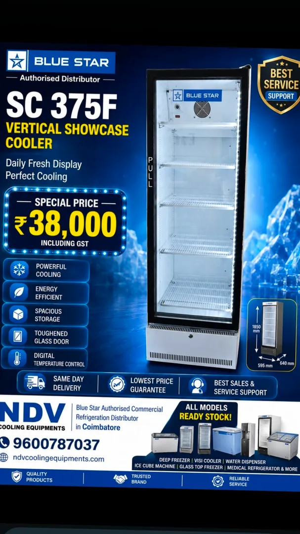 Ndv Cooling Equipments | Blue Star Authorised Commercial Visi Cooler Distributor In Coimbatore