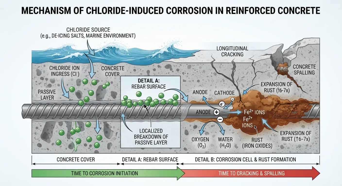 How Does Chloride Migration Influence Steel Reinforcement Corrosion?