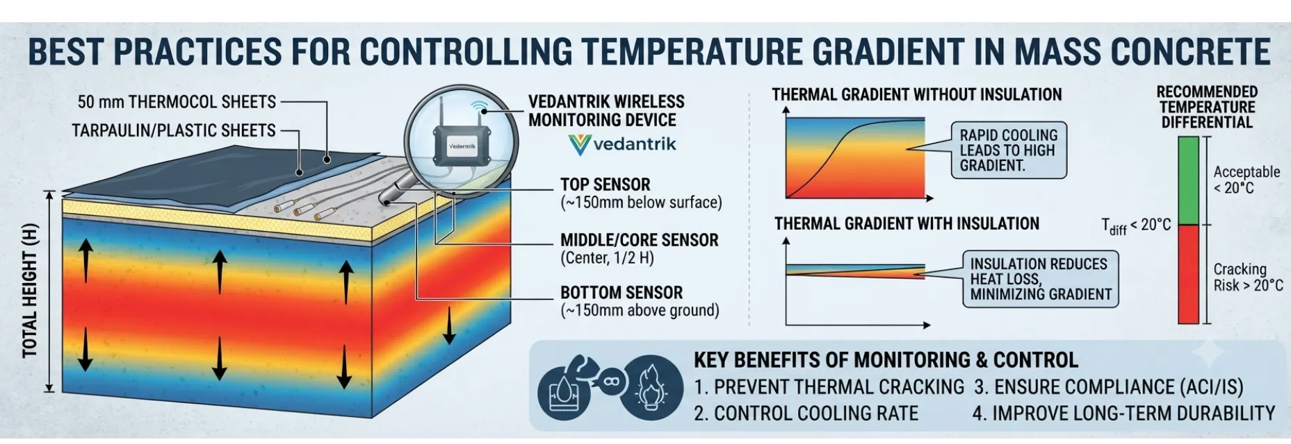 What is the Maximum Temperature Allowed in Mass Concrete?