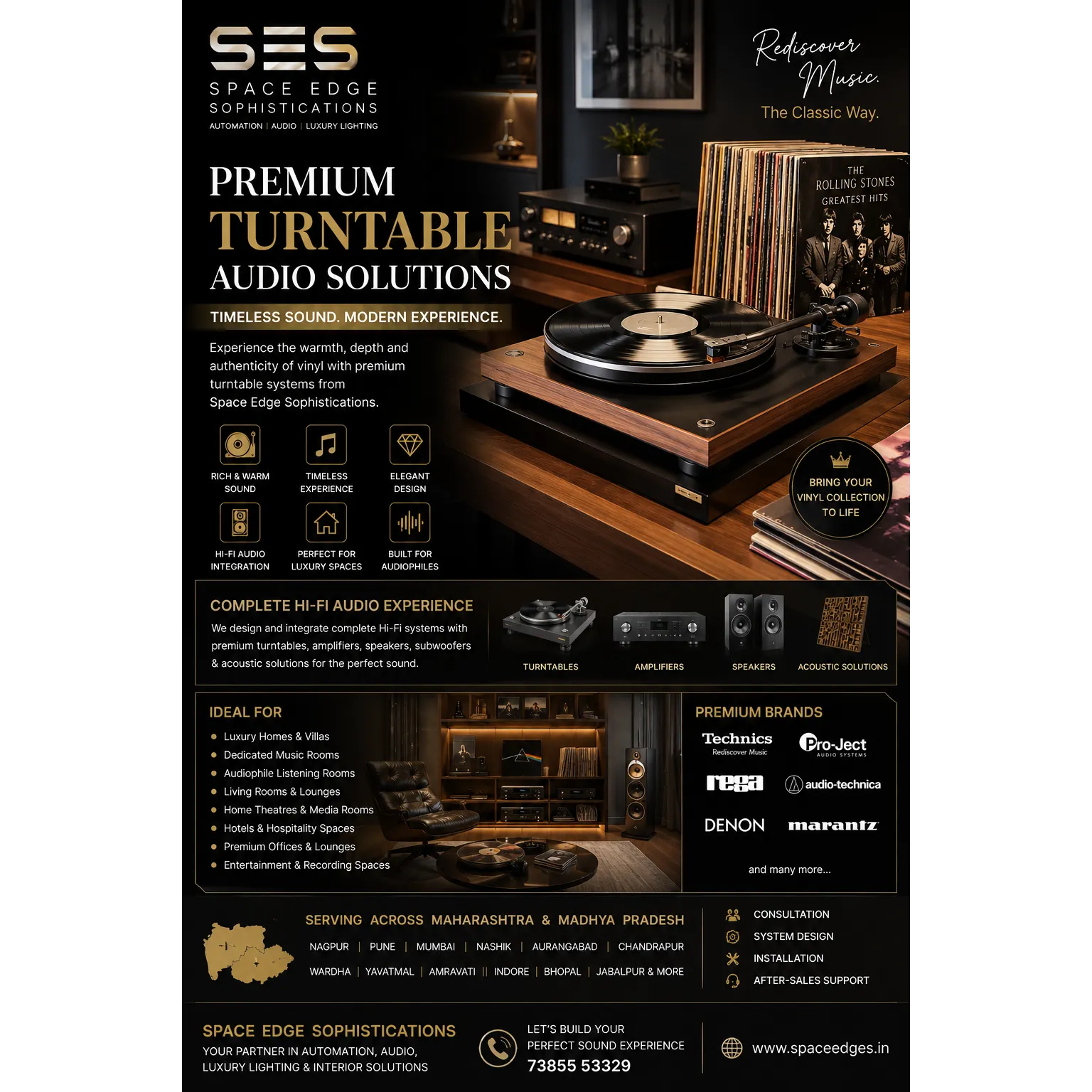 Premium Turntable & Vinyl Audio Solutions in Maharashtra & Madhya Pradesh|Space Edge Sophistications