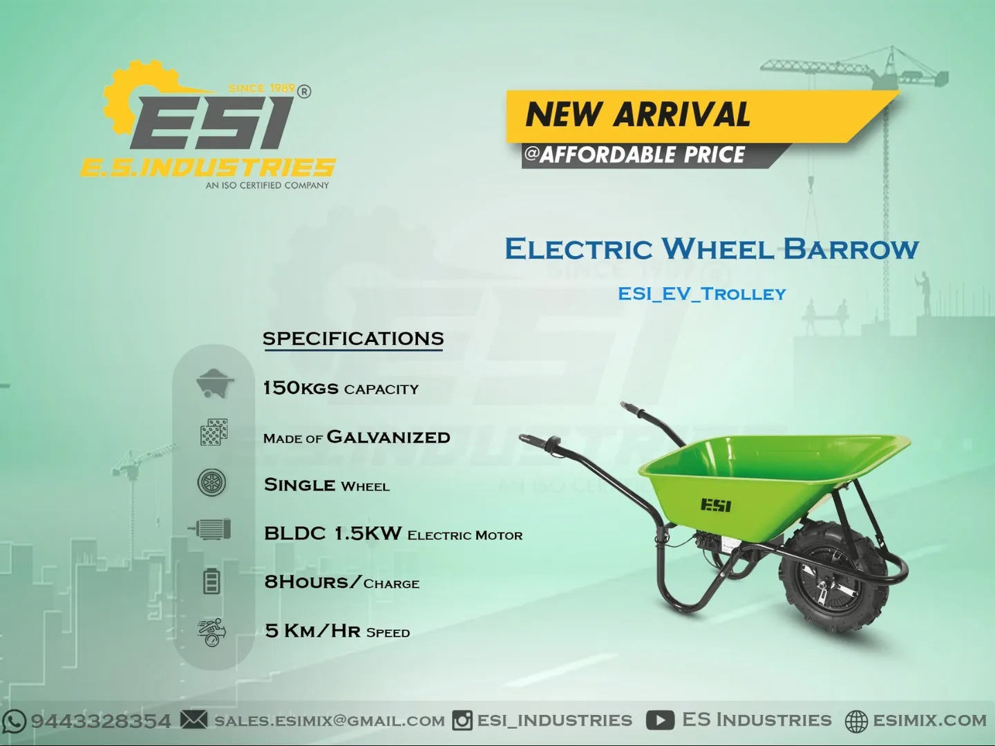 ELECTRIC WHEEL BARROW IN DINDIGUL