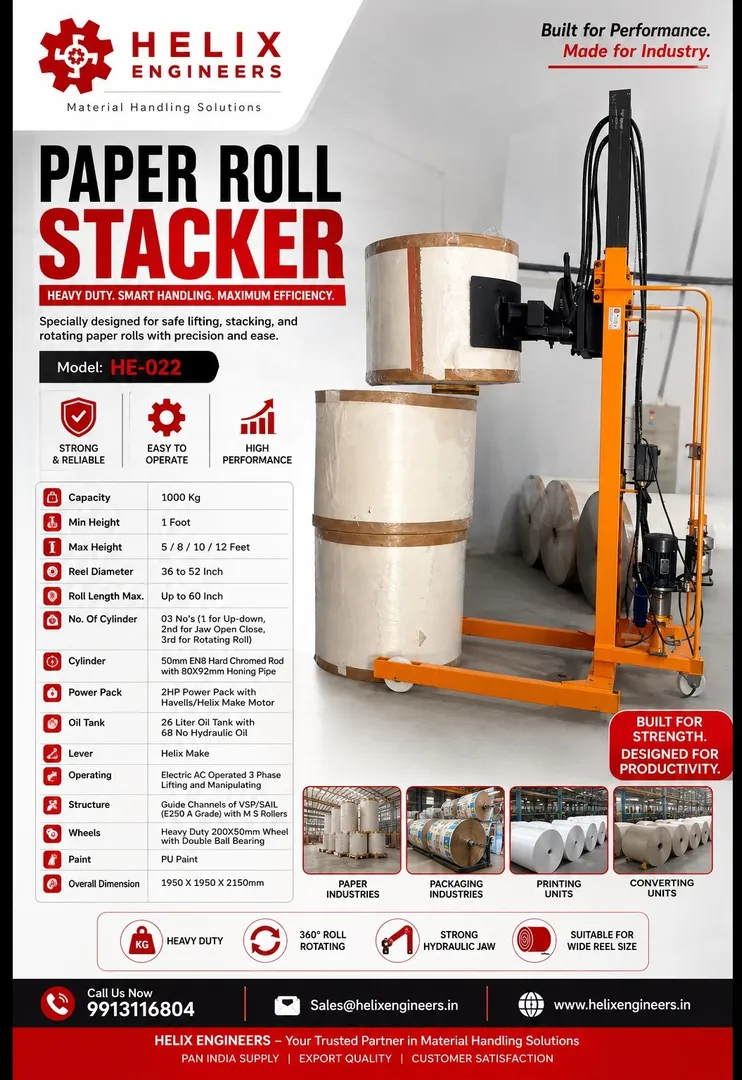 Paper Roll Stacker Manufacturer in Mumbai