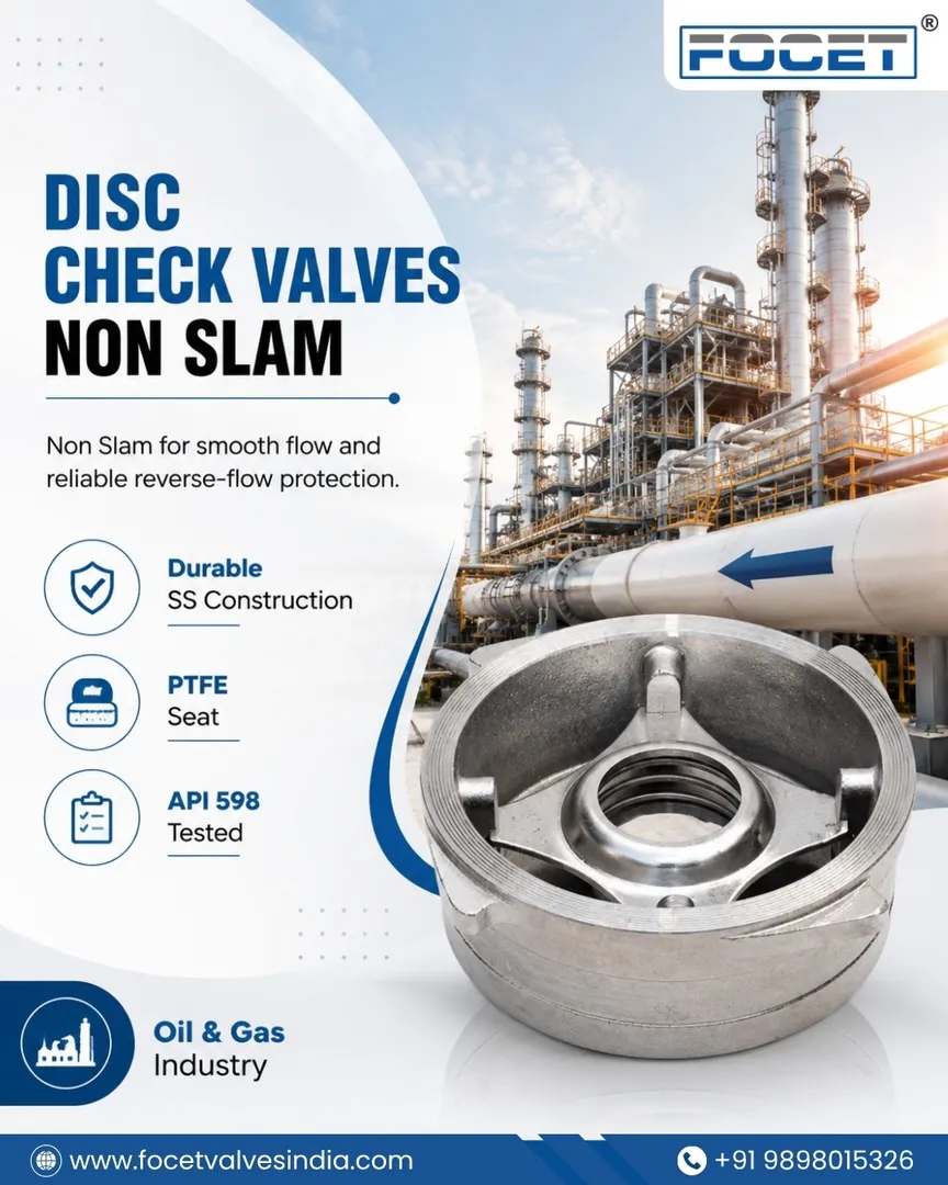 Disc Check Valves Non-Slam for Reliable Flow Control