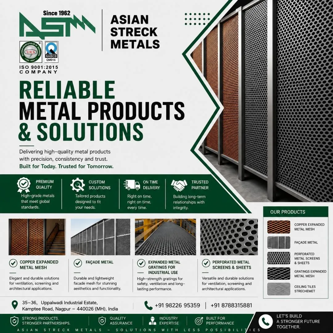 *🔩 RELIABLE METAL PRODUCTS & SOLUTIONS*
Strength. Precision. Quality. Reliability.
At Asian Streck ...