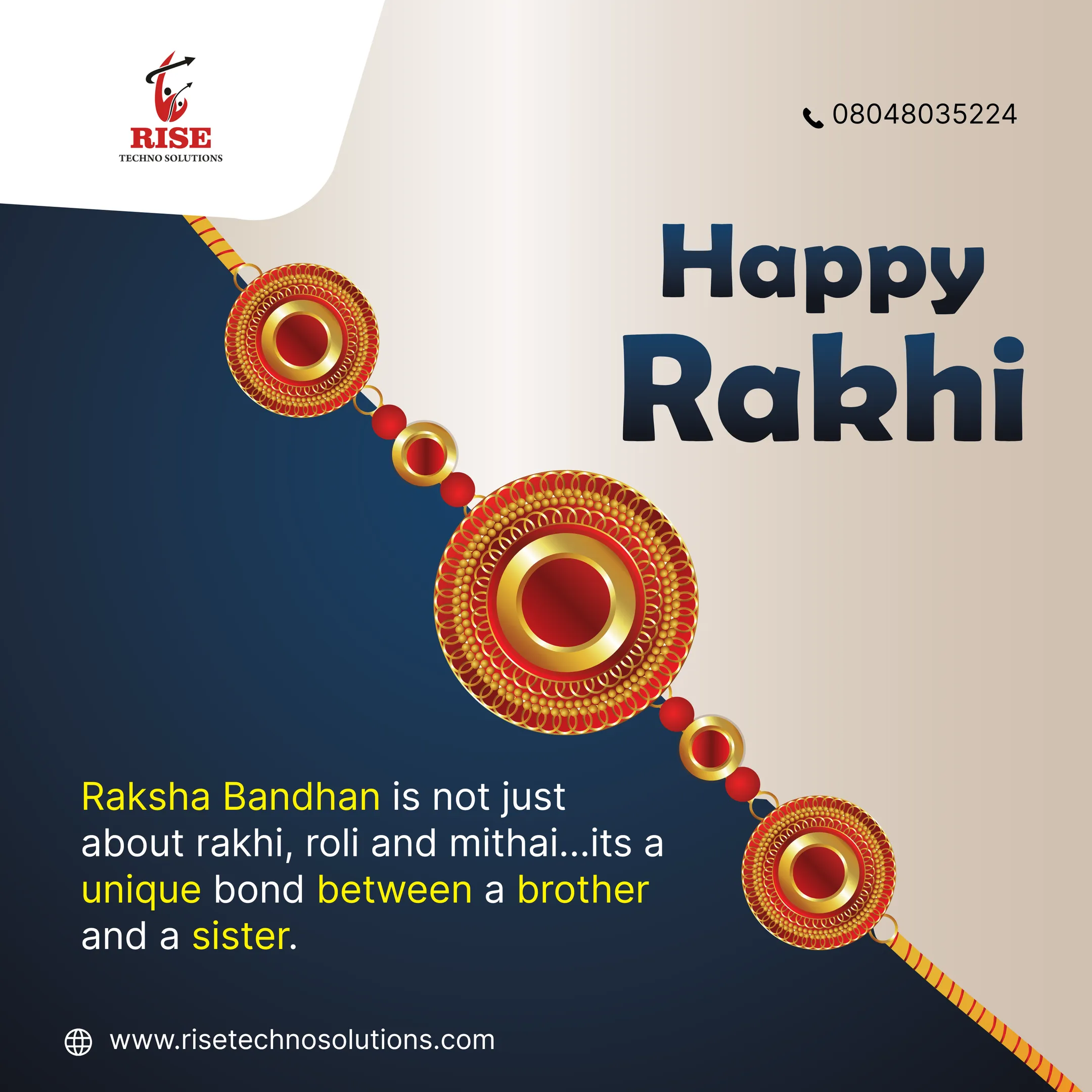 โค๏ธ๐ A rakhi is more than a thread. It's a promise of love, care, and togetherness. Celebrate the b...