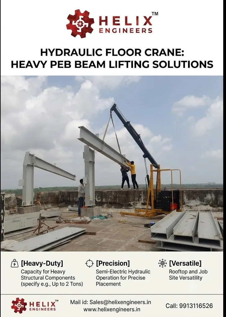 Hydraulic Floor Crane Manufacturer & Supplier in India – Helix Engineers