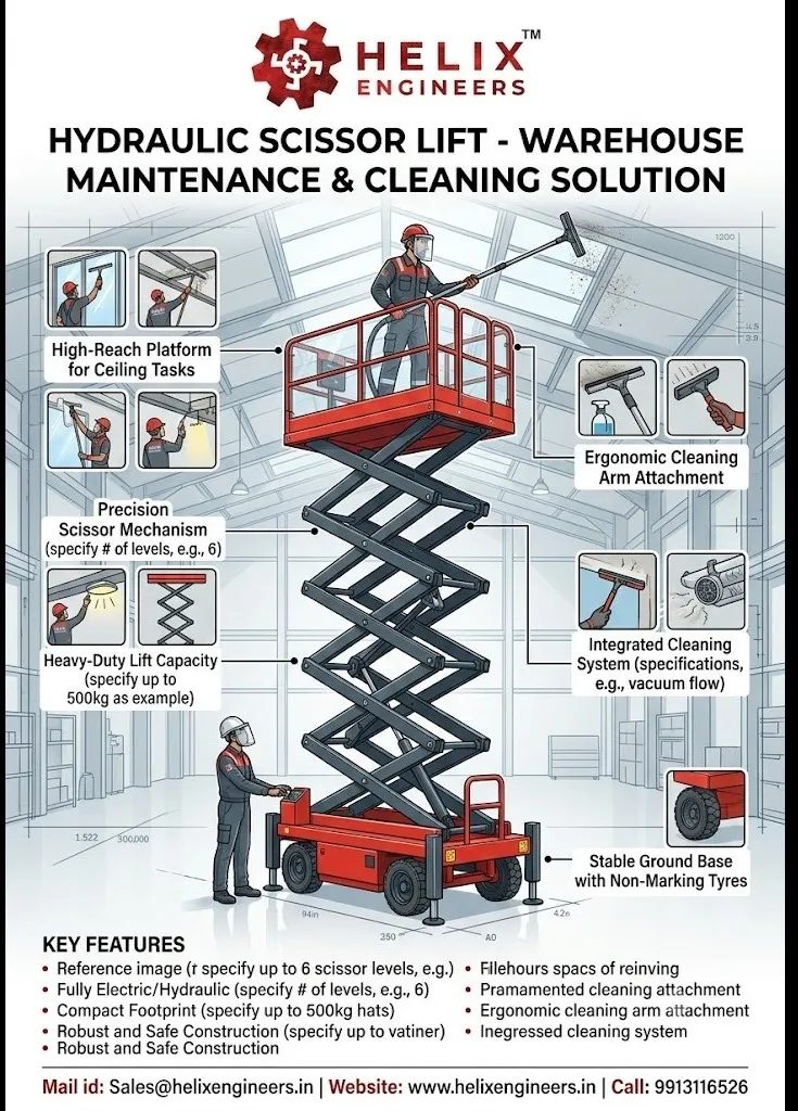Movable Scissor Lift Table Manufacturer & Supplier in India – Helix Engineers