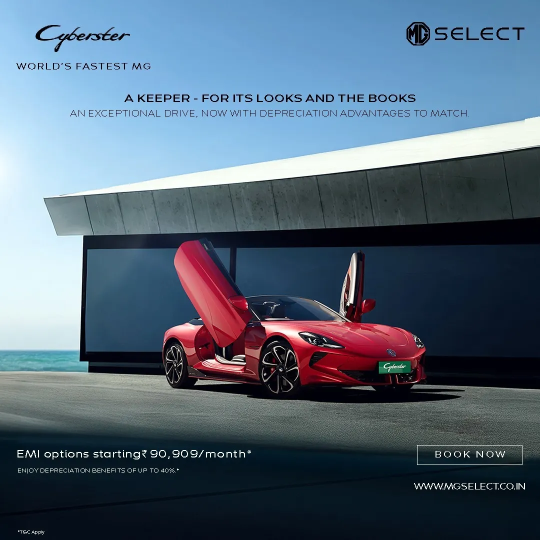 MG Cyberster – Premium Electric Sports Car at MG Select Worli
Experience the future of high-perform...