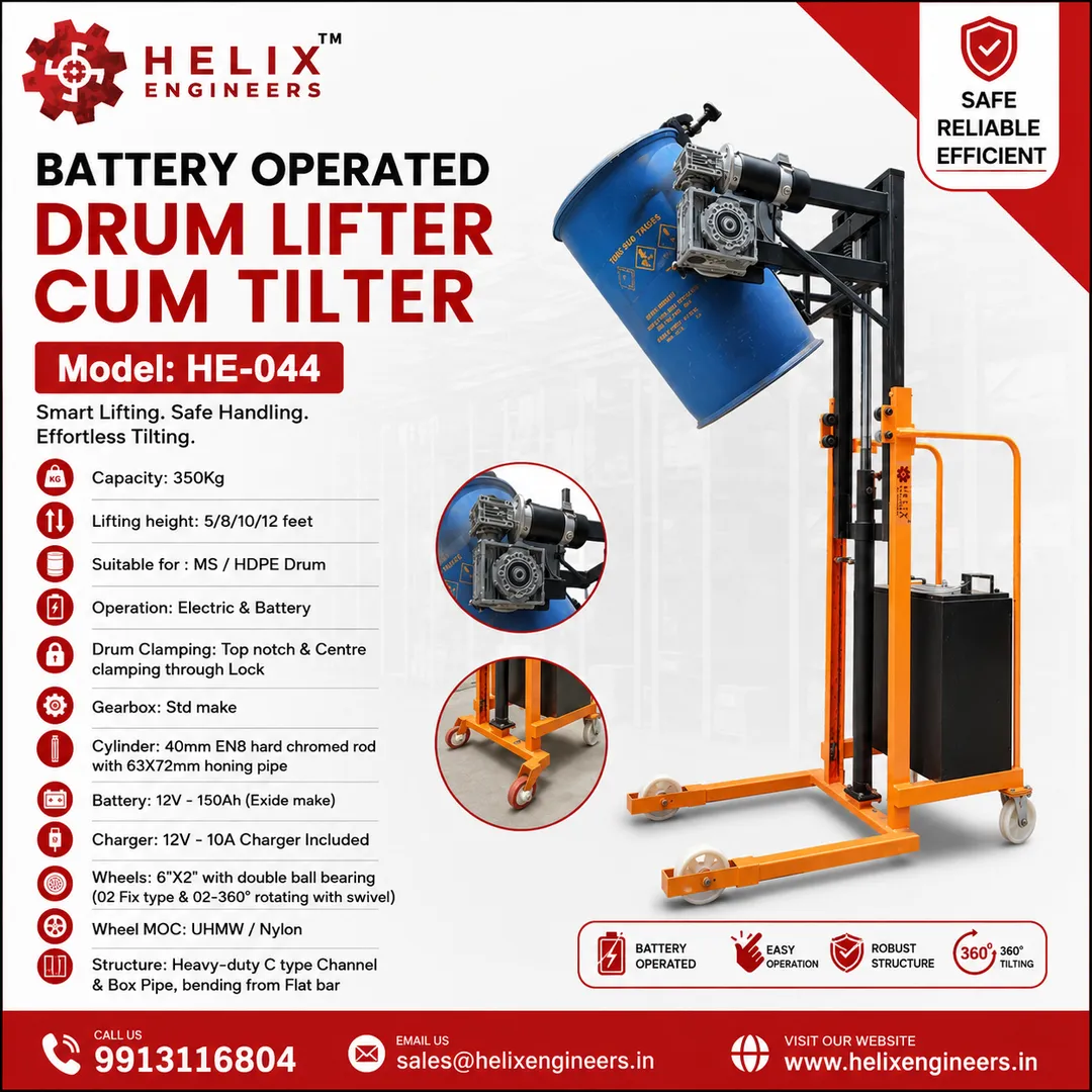 Drum Tilter Manufacturer & Supplier – Helix Engineers