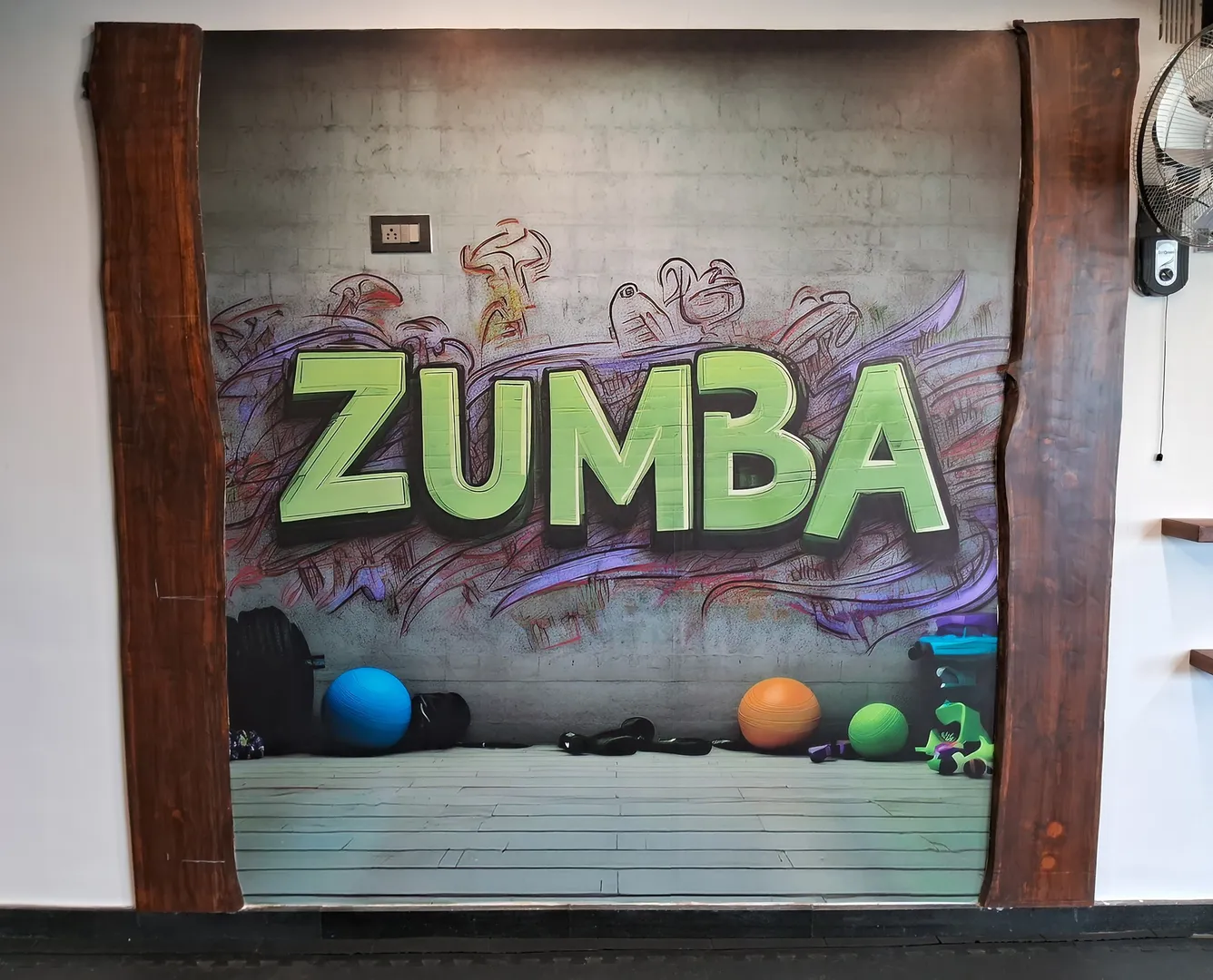 Yoga studio wall logo graphics in Coimbatore