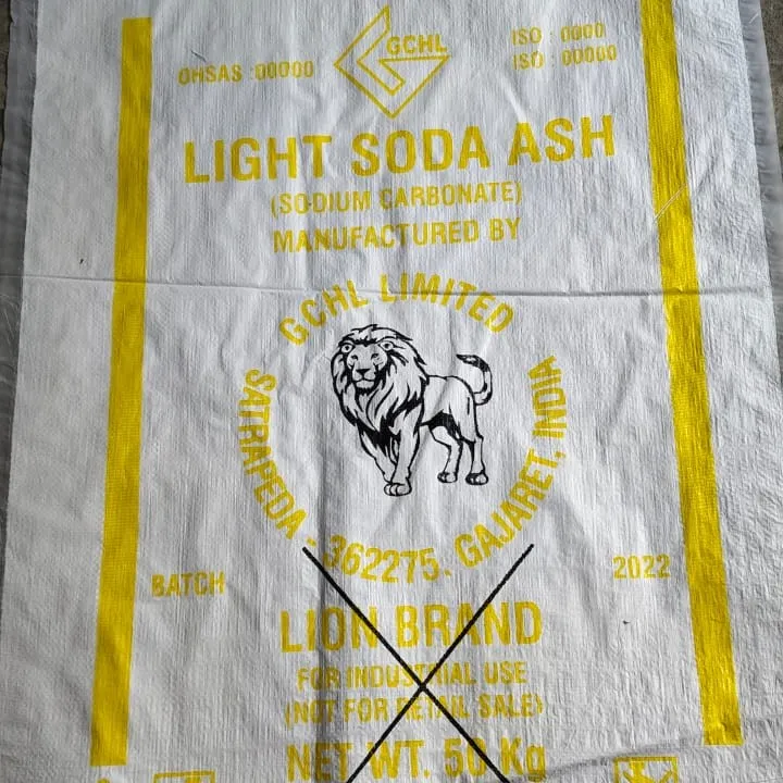 yellow Sher soda ash bags new pp+lem