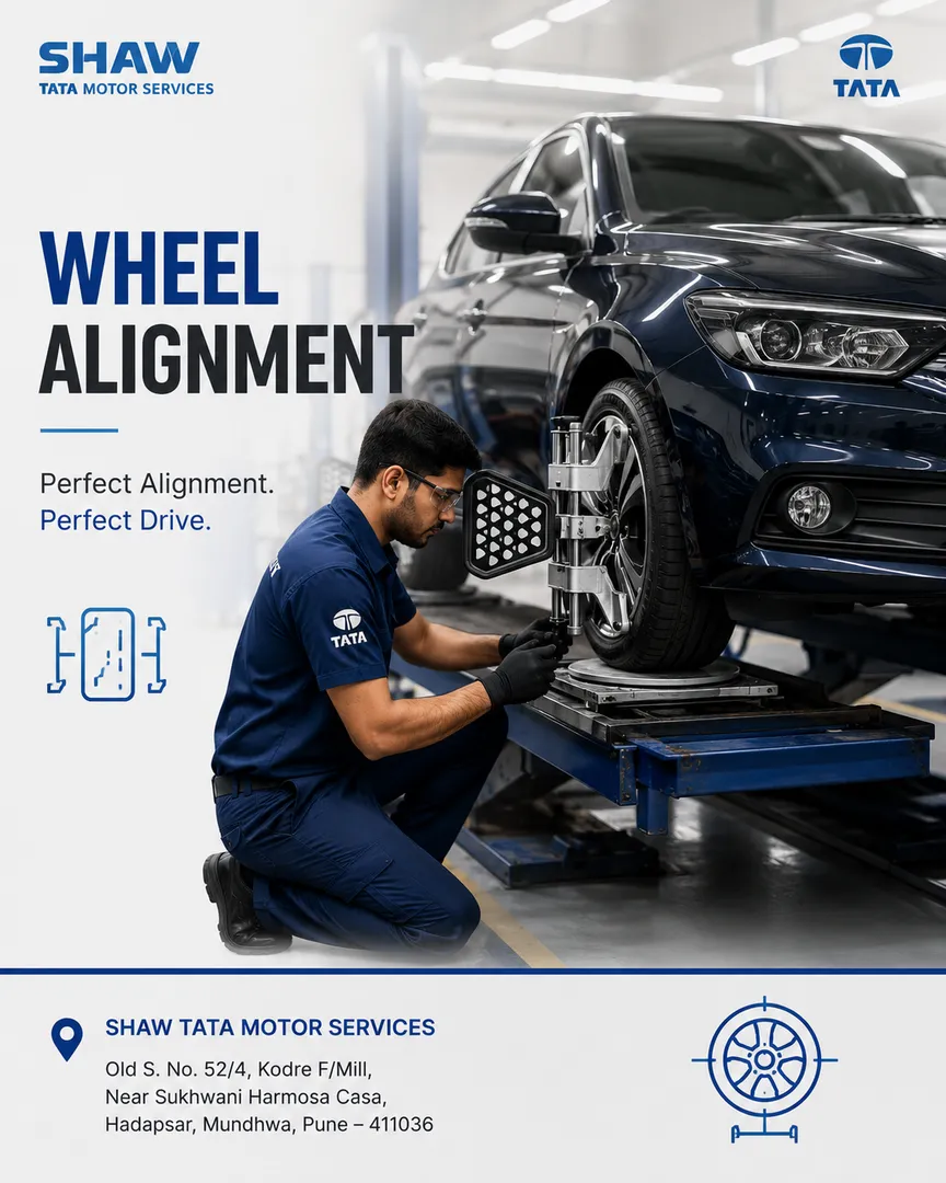 Wheel Alignment Service in Hadapsar Pune | Shaw Tata Motor Services Near Mundhwa & Magarpatta