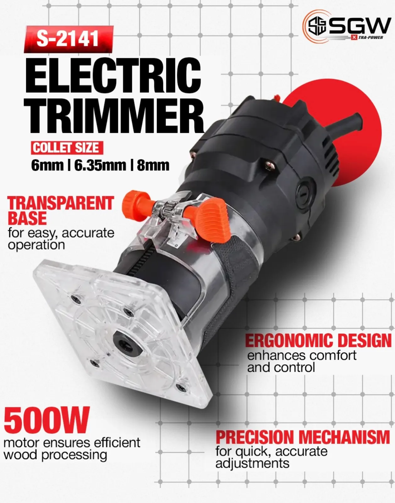 S-2141 ELECTRIC TRIMMER SGW XTRA POWER