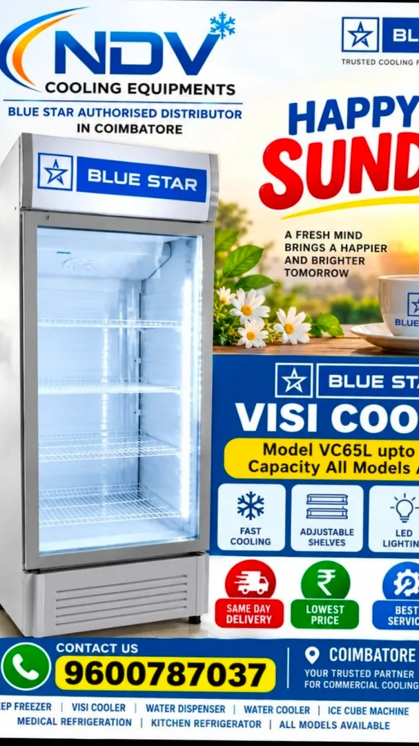 Ndv Cooling Equipments | Blue Star Authorised Commercial Visi Cooler Distributor In Coimbatore