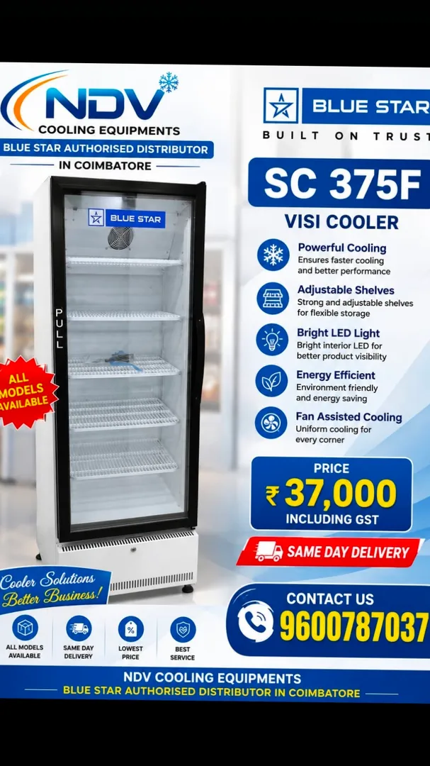 Ndv Cooling Equipments | Blue Star Authorised Commercial Visi Cooler Distributor In Coimbatore