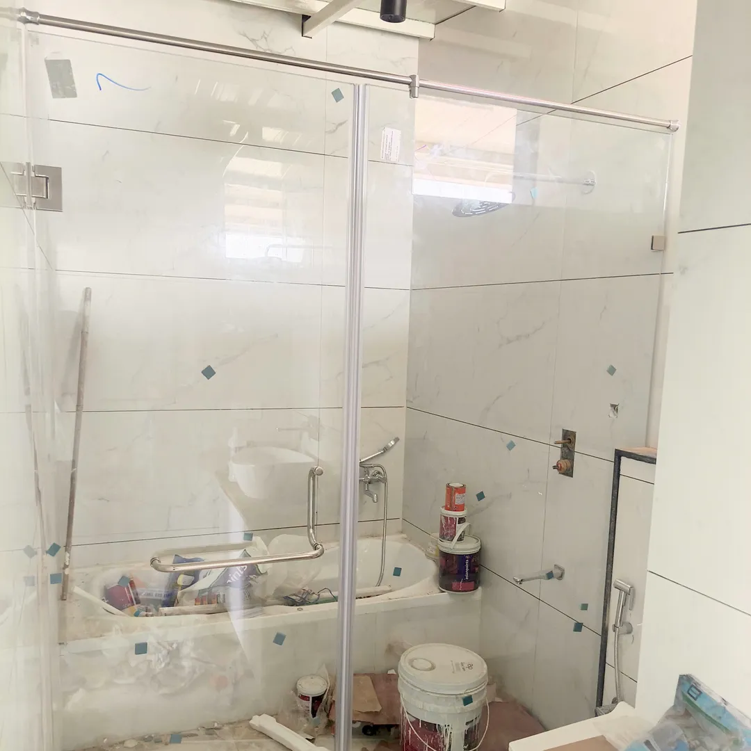 Sabar partition glass door bathroom shower partition sliding gotri Vadodara
