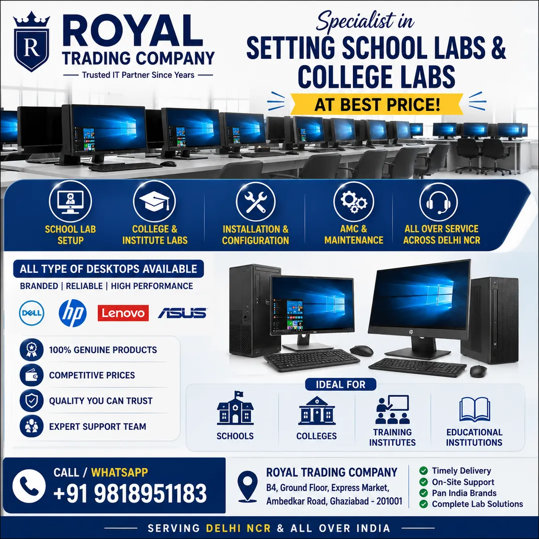 School & College Computer Lab Setup in Ghaziabad & Delhi NCR Looking for a reliable computer lab se...