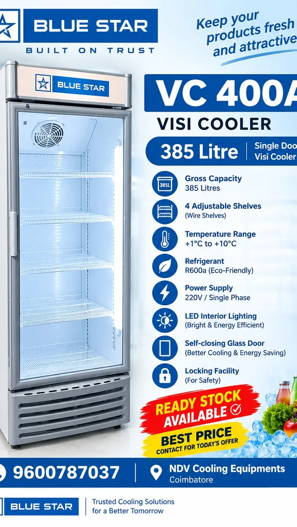 Ndv Cooling Equipments | Blue Star Authorised Commercial Deep Freezer Dealers In Coimbatore