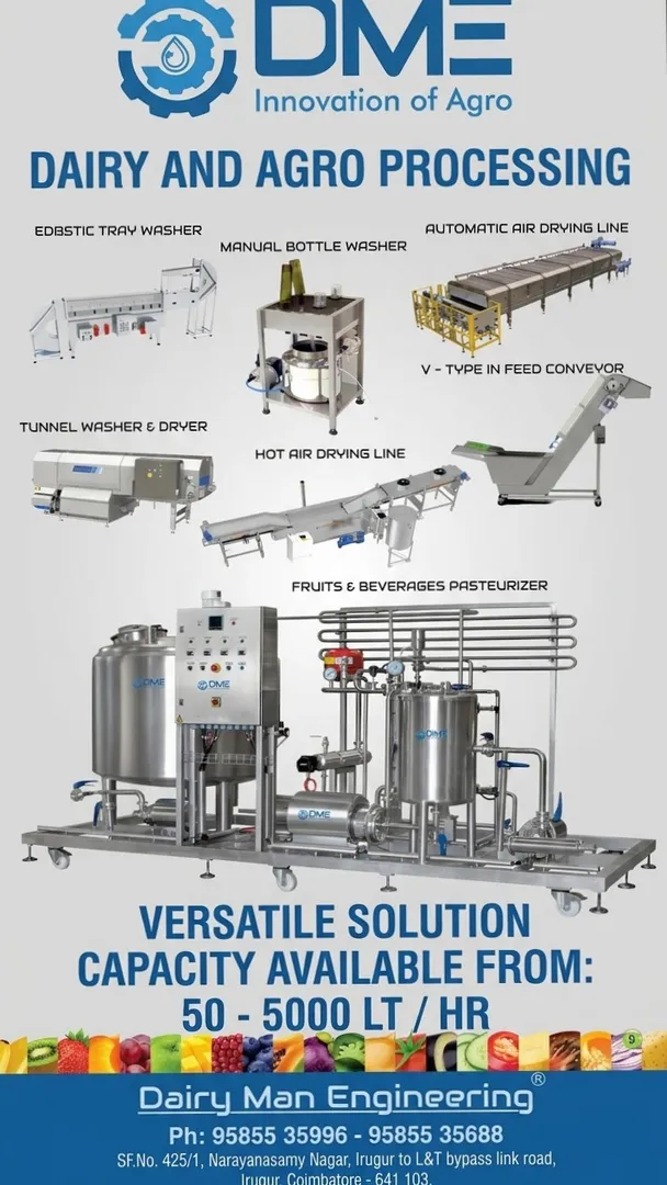Dairy equipment manufacture in India