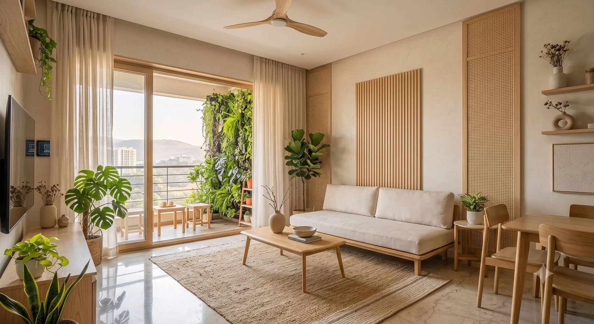 Japandi Minimalist Interiors for Bavdhan Apartments: Clean Lines & Warm Tones