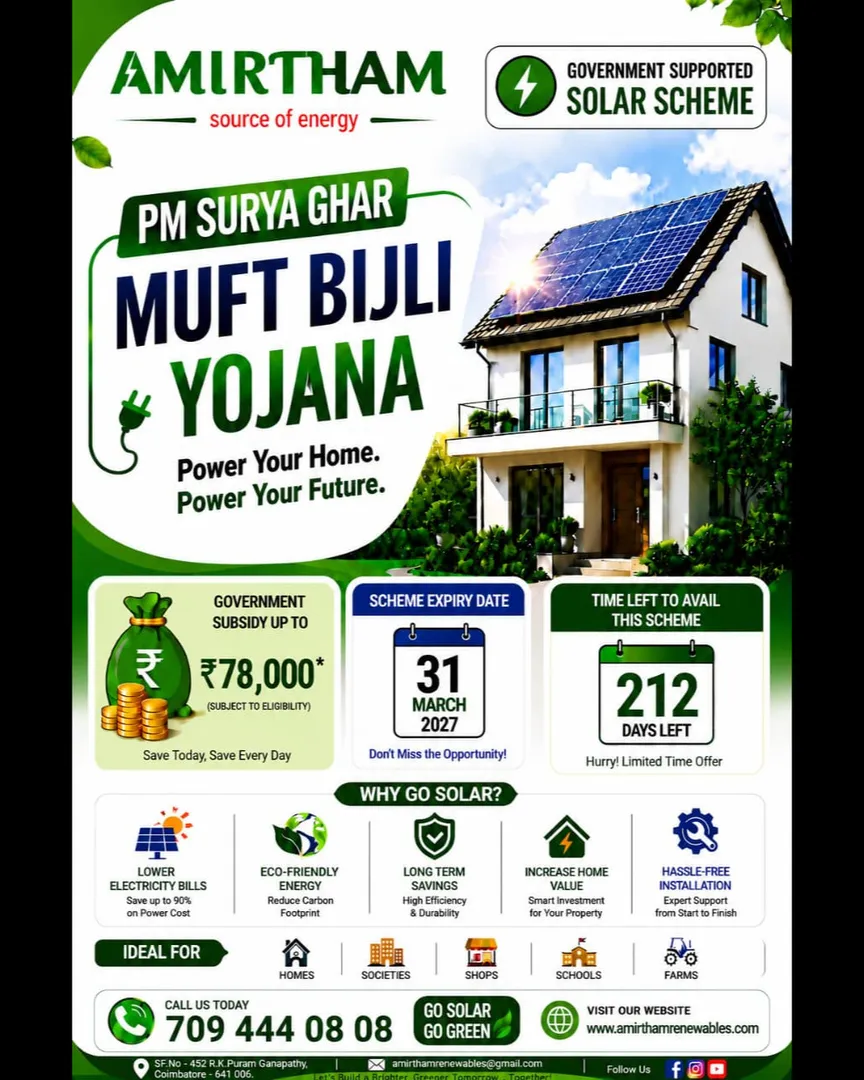 Go Solar. Go Green. Power Your Future. 🌿⚡
🏡 Say Goodbye to High Electricity Bills with Solar! ☀️
P...