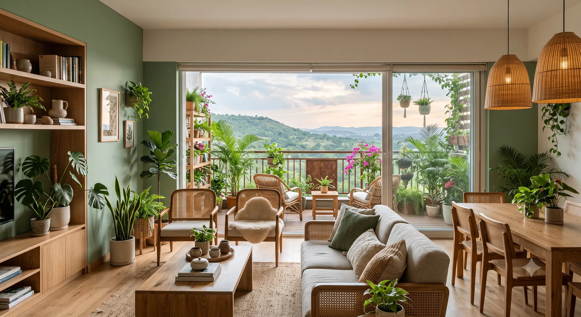 Biophilic Living & Balcony Leisure Lounges in Bhugaon: Bringing the Outdoors Inside